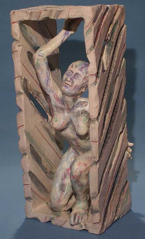 Framed Female Figure - Kneeling Within