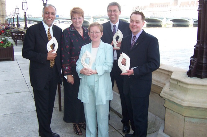 Gurbux Singh, Lorna Fitzsimons, David Moorcroft & Neven Maguire